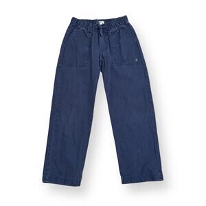 Roxy Girl Youth 8 Small Blue Canvas Cargo Trouser Pants Cotton Elastic Waist